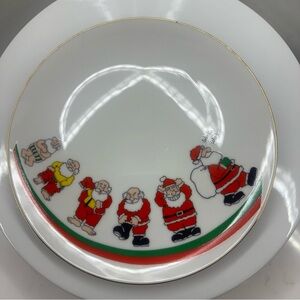 Vintage Papel Christmas Plate Santa's Work Getting Ready